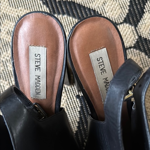 Steve Madden Black Peep-Toe Heels - Picture 4 of 6